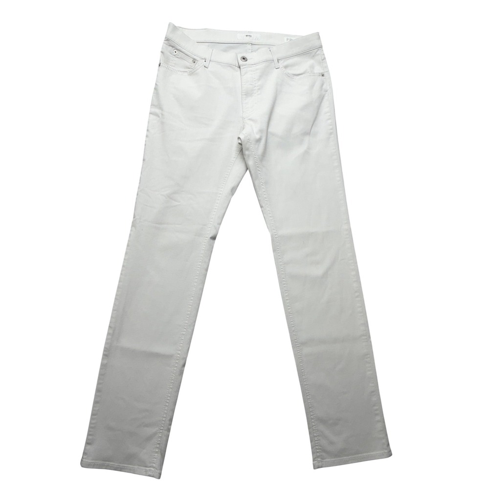 Brax‎ Jeans Mens 34x28 White Chuck Hi-Flex Slim Straight Stretch Denim Pants